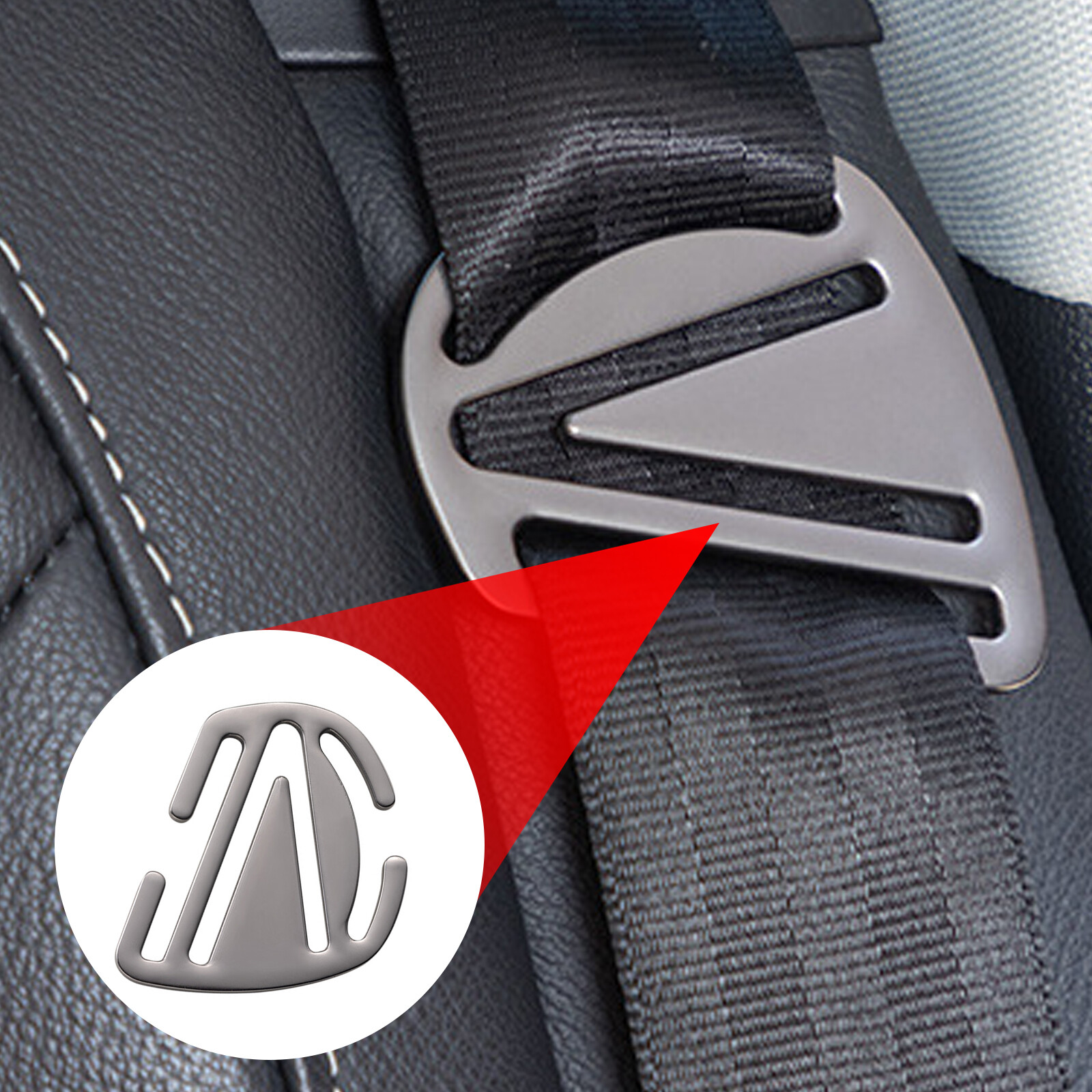 1x Car Safety Seat Belt Adjuster Locking Clip Belt Strap Clamp Shoulder Buckle 