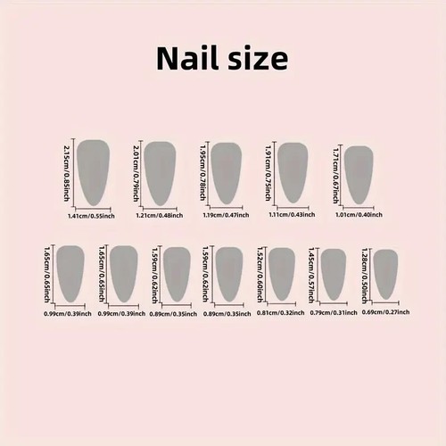 Glossy Pink Press-On Nails – Almond Shape - Picture 3 of 5