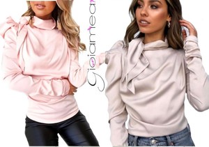 maglia con fiocco al collo