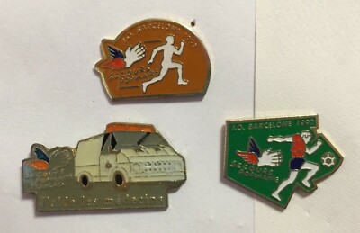 Lot De 5 Pin's Secours Populaire - Jeux Olympiques Barcelone 1992 - Occasion