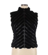 Vakko Vs 2 Genuine Leather, Fur And 100% Wool Jacket Vest