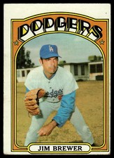 1972 Topps Jim Brewer #151 Los Angeles Dodgers Baseball Card