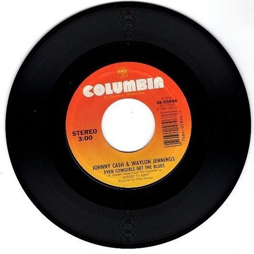 Johnny Cash & Waylon Jennings - Even Cowgirls Get Blues / American by Birth 45 - Picture 19 of 24