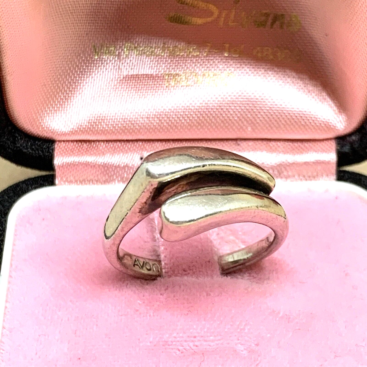 Anello Avon Vintage | Perla D'acqua Dolce E Cristallo | Taglia 11 | Nuovo In Scatola