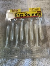 Strike King Rage Swimmer Soft Paddle Tail Swimbaits Pearl Flash