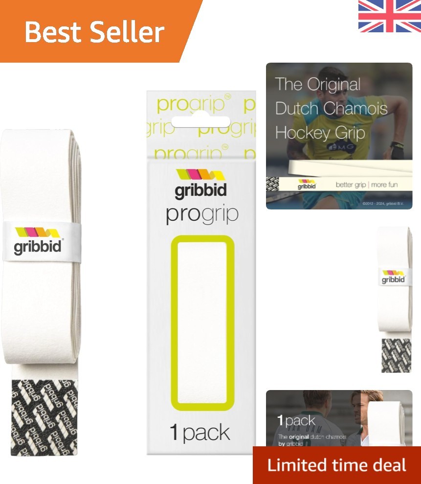 Dutch Chamois Field Hockey Grip - 1 Pack, Absorbent Soft Feel for Better Control