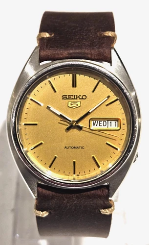 Vintage Seiko 5 Automatic 6309-8840 Gold Dial Day-Date – June 1986 – VGC
