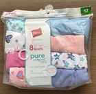 Hanes Ultimate Pure Comfort Girls Briefs 8-Pack 100% Organic Cotton Size 12 NWT