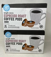 Happy Belly Espresso Roast Compostable Keurig K-Cup Coffee Pods, 192ct, BB 7/26