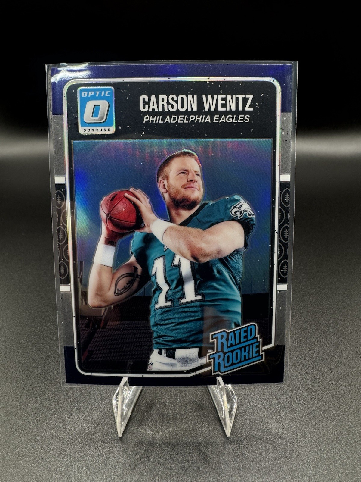2016 Donruss Optic - Rated Rookie Carson Wentz #156 Purple (RC)