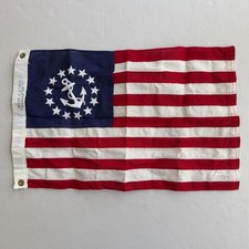 US Nautical Yacht Ensign Flag 15×24" Annin Co Bulldog Cotton Bunting Maritime