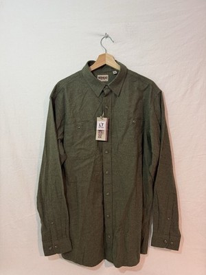 RedHead Men's Green Button-Up Shirt Long Sleeve Big & Tall Size LT