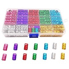 170 Pieces Dreadlocks Beads Multicolor Aluminum Dread Locks Metal Multi-Colors