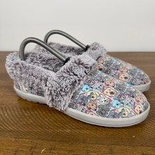 Skechers BOBS Slippers Women 6.5 Gray Too Cozy Pooch Parade Slip-Ins House Shoes
