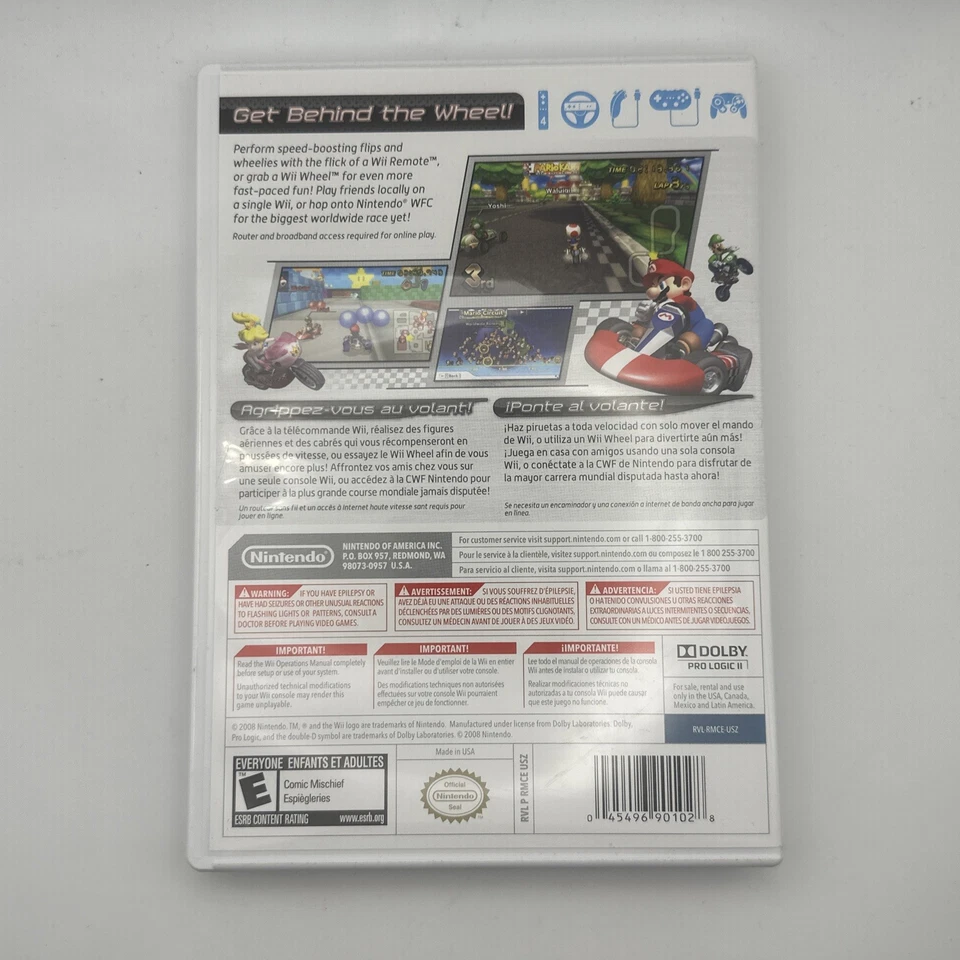 Mario Kart Wii (Nintendo Wii, 2008) Complete w/ Case & Manual – Tested - Image 2 of 4