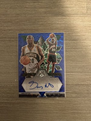2022-23 Panini Mosaic - Collage Autographs Mosaic Gary Payton #CM-PAY Blue /49