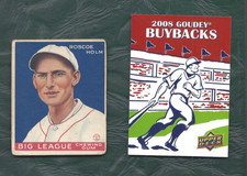 1933 Goudey baseball card #173 Roscoe Holm St. Louis Cardinals VG+ 2008 Buybacks