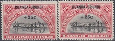 Ruanda-Urundi Colonial Campaigns O/P on Belgian Congo 1925 MNH-2 Euro