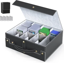 Card Deck Box for MTG with Small Case, 2200+ Commander Trading Card Storage Box