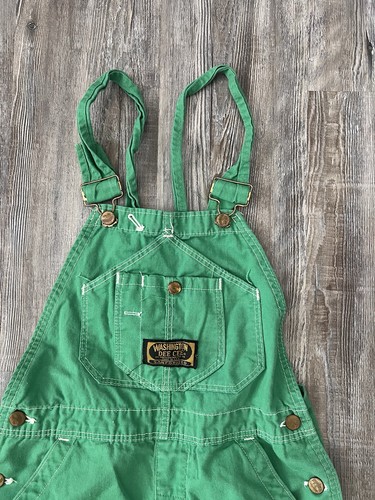 VTG 70s Washington Dee Cee Sanforized USA Made Overalls Green - Picture 2 of 8