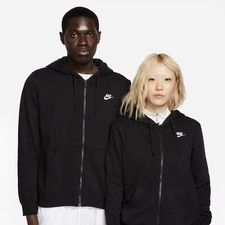 Nike Sportswear Club Fleece Full-Zip Hoodie DQ5471-010 Women  s Small