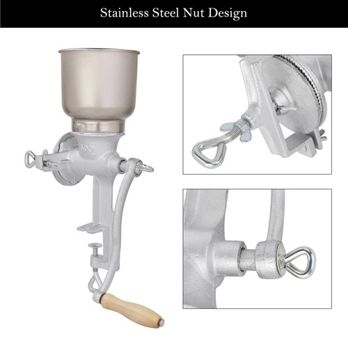 Home Manual Aluminum Alloy All Kinds of Grain Grain Nut Mill Grinder Kitchen New - Picture 7 of 10