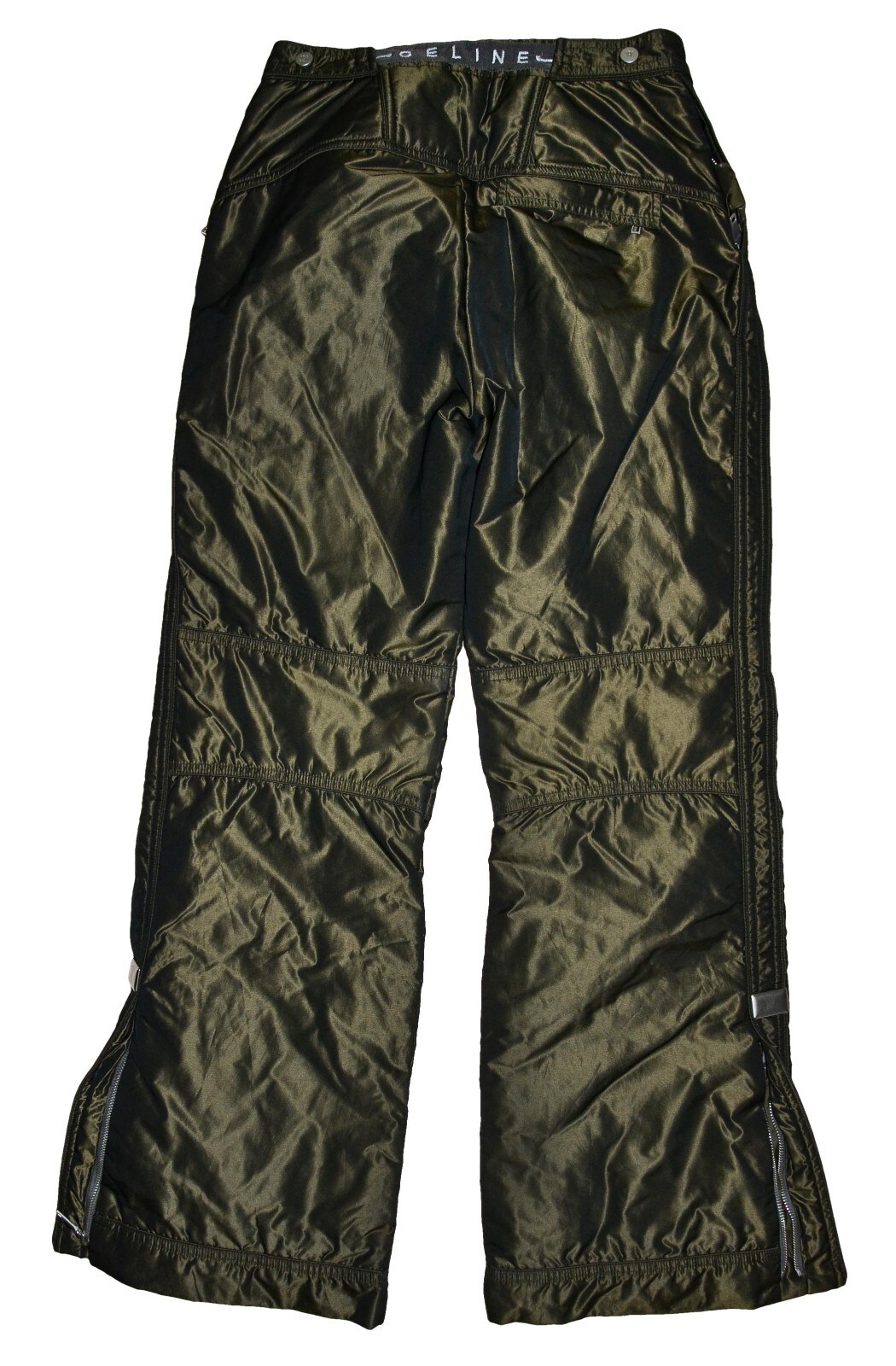 PANTALONI DA SCI INVERNALI CELINE MODELE DEPOSE VERDE KAKI FR 38 US 6 DONNA foto 2