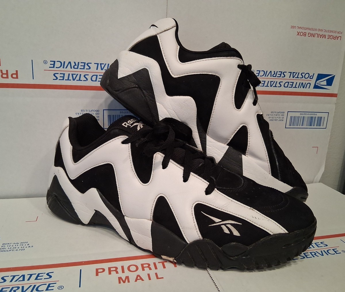 Size 13 Reebok Kamikaze OG 2021 Low Black White for sale