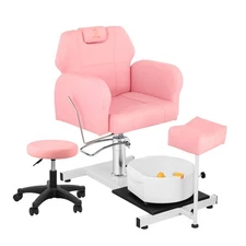 Pedicure Chair No Plumbing 360° Swivel Nail Salon Equipment for Beauty Spa