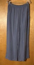 NWT Zara Soft Feel Wide Leg Pants Sz S Blue/Gray
