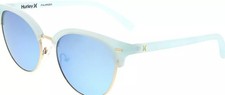 HURLEY  Kirra  Polarized Sunglasses - HSL 2007PS Baby Blue/Blue Mirror/Smoke NWT