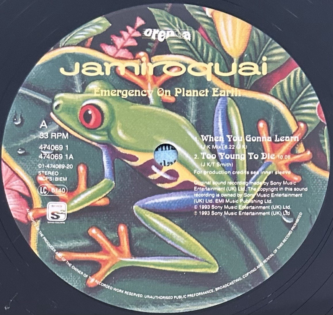 Jamiroquai Emergency on Planet Earth Original 1993 UK 1st Pressing