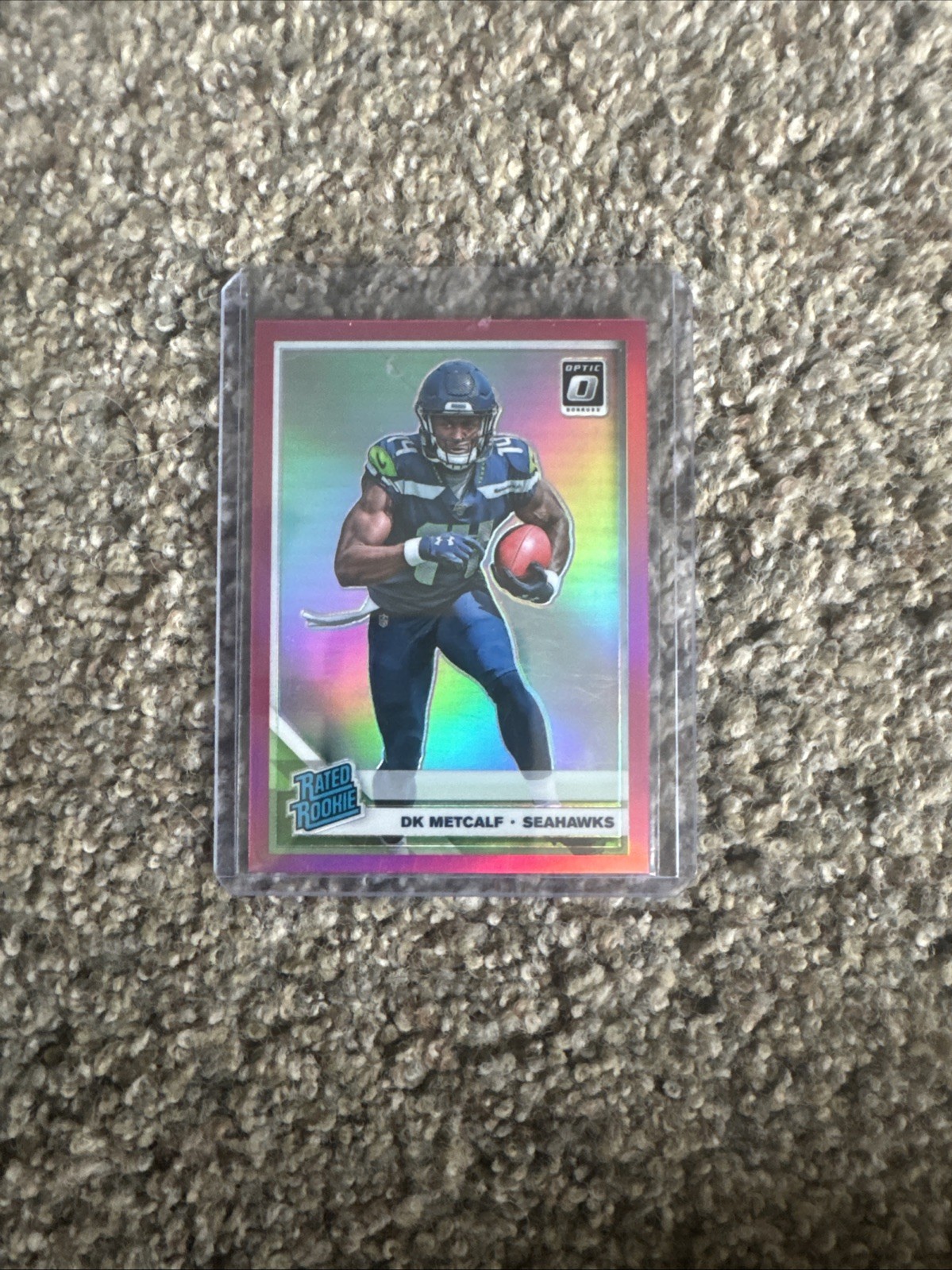 2019 Panini Donruss Optic Rated Rookie DK Metcalf #163 Pink Prizm (RC)