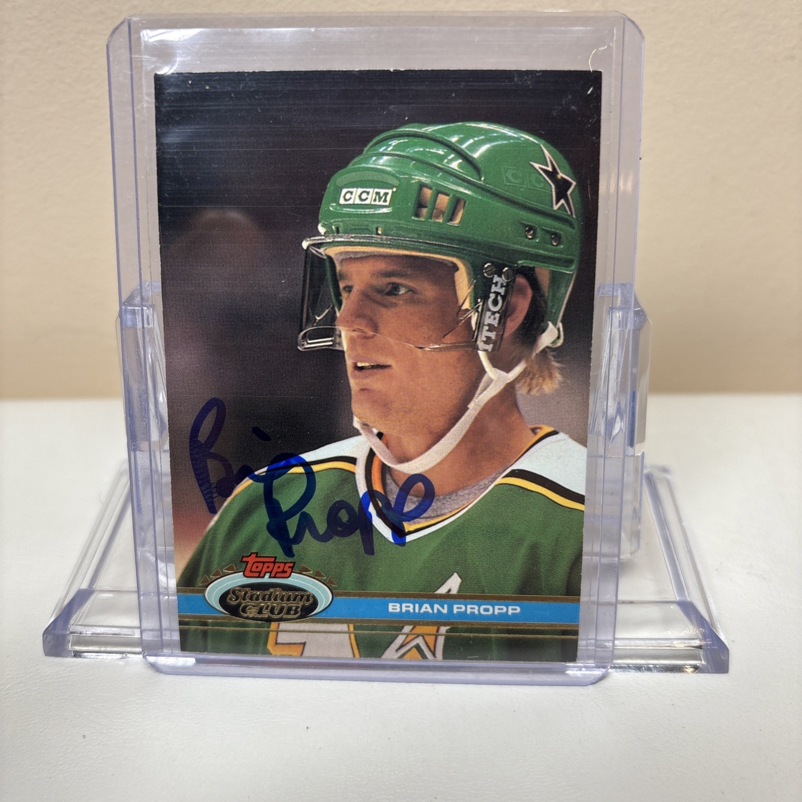 1991-92 TOPPS STADIUM CLUB #237 BRIAN PROPP SIGNED AUTOGRAPHED AUTO
