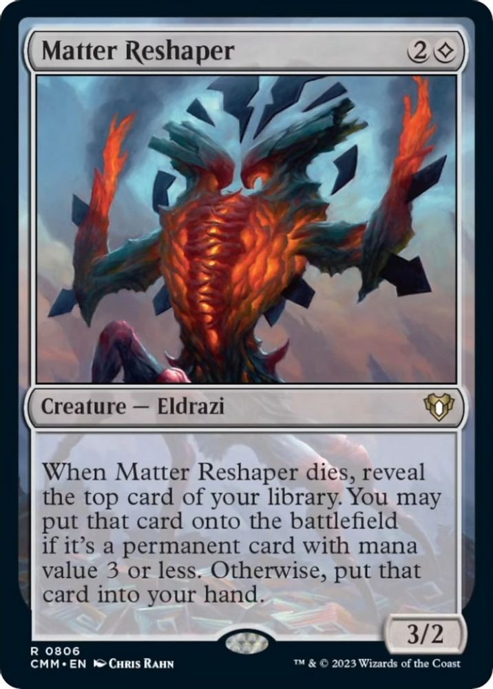 2023 Magic: The Gathering Commander Masters Matter Reshaper (#806, R, Near Mint)