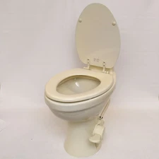 Dometic 320 Gravity Flush RV Toilet 302320083 Bone - Scratches