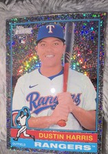 2025 Topps Heritage - Dustin Harris #114 Chrome Silver Sparkle Refractor (RC)