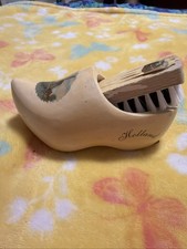 Hand paint Dutch Wooden Clog With Clothes/shoe Brush