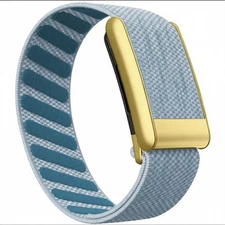 New WHOOP MG/5.0 light blue Band with Gold Clasp/hook/link/trim. 