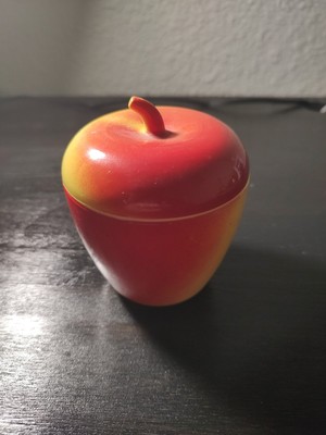 Vintage Apple Jam/Jelly Jar Milk Glass  