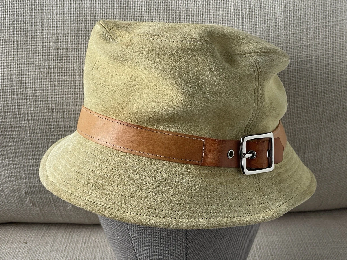 Coach suede bucket hat Suede Coach Bucket Hat, Size P/small, ADORABLE! - Etsy main image 2