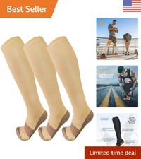 Breathable Copper Compression Socks - 3 Pack ...