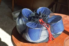 12pc Marlboro Miles Mess Kit w/ Plates Bowls & Cups - Morning Sky Blue Enamel