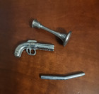 Replacement Game Tokens, Pieces – Pewter Candlestick, Crowbar & Pistol — photo 1