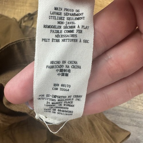 Free People Korsett Top Damen XS braun Knopfleiste Schößchen trägerlos Baumwolle - Bild 4 von 4