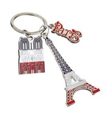 Schlüsselanhänger, Souvenir-Taschenschmuck aus Paris, Eiffelturm &...