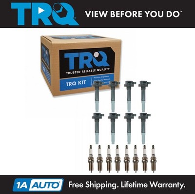 TRQ Ignition Coil & Iridium Spark Plug Kit Set for Mustang F-150 5.0L V8 New