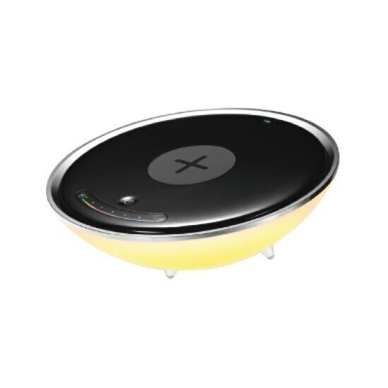 MOONY - Lampada notturna 24 LED con base di ricarica wireless per smartphone
