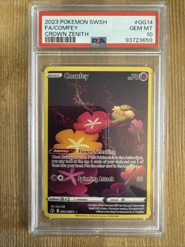 Comfey - GG14/GG70 - Pokemon Crown Zenith Galarian Gallery Holo Card PSA 10