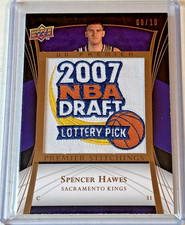 Spencer Hawes 2007-08 UD Premier Premier Stitchings #PS-SH 8/10 (RC)